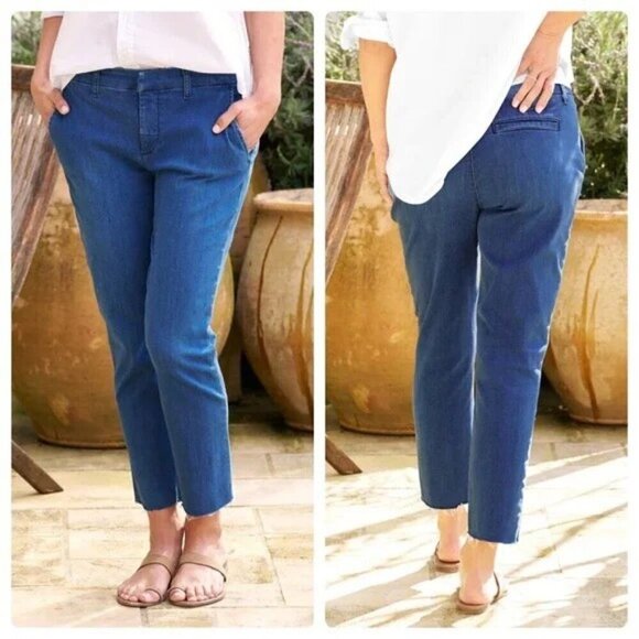 FRANK & EILEEN Wicklow Italian Performance Stretch Denim Jeans - Size 8 - Picture 1 of 11